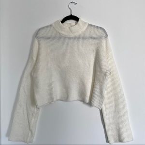 White Crop Top Sweater